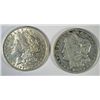 Image 1 : ( 2 ) NICE CIRCULATED MORGAN SILVER DOLLARS,  1897-O AND  1921-P
