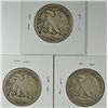 Image 2 : (3) 1918-S WALKING LIBERTY HALF DOLLARS "GRADING SET" (GOOD,VG,FINE)