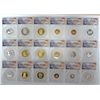 Image 1 : 2009-S ANACS SILVER PROOF SET 18 COINS ALL ANACS PROOF 70 DEEP CAMEO! RARE FIRST