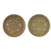 Image 2 : 1851 (OFF STRUCK) VF & 1853 VF LARGE CENTS