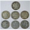 Image 1 : 7 BARBER DIMES (06,07,11-D,13,14,14-D,16) F/VF
