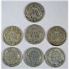 Image 2 : 7 BARBER DIMES (06,07,11-D,13,14,14-D,16) F/VF