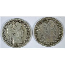 1909 VF & 1909-D VF BARBER QUARTERS