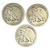 Image 2 : (3) 1927-S WALKING LIBERTY HALF DOLLARS "GRADING SET" (GOOD,VG,FINE)