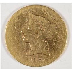 1860-S $5 GOLD LIBERTY VG RARE DATE! TRY TO FIND IT!