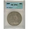 Image 1 : 1800 BUST DOLLAR ICG EF-40 ORIGINAL AND NICE TYPICAL SOFT STRIKE THRU EAGLE CTR