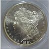 Image 2 : 1881 S MORGAN DOLLAR PCGS MS64 PL RATTLER HOLDER
