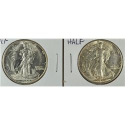 1944-D MS64 & 1944-S MS62 WALKING LIBERTY HALF DOLLARS