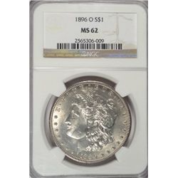 1896-O MORGAN DOLLAR NGC MS62