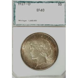 1927-D PEACE DOLLAR PCI EF-40