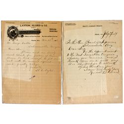 AZ,Solomonville-Graham County,Billhead and Board Position Acceptance Letter *Territorial*