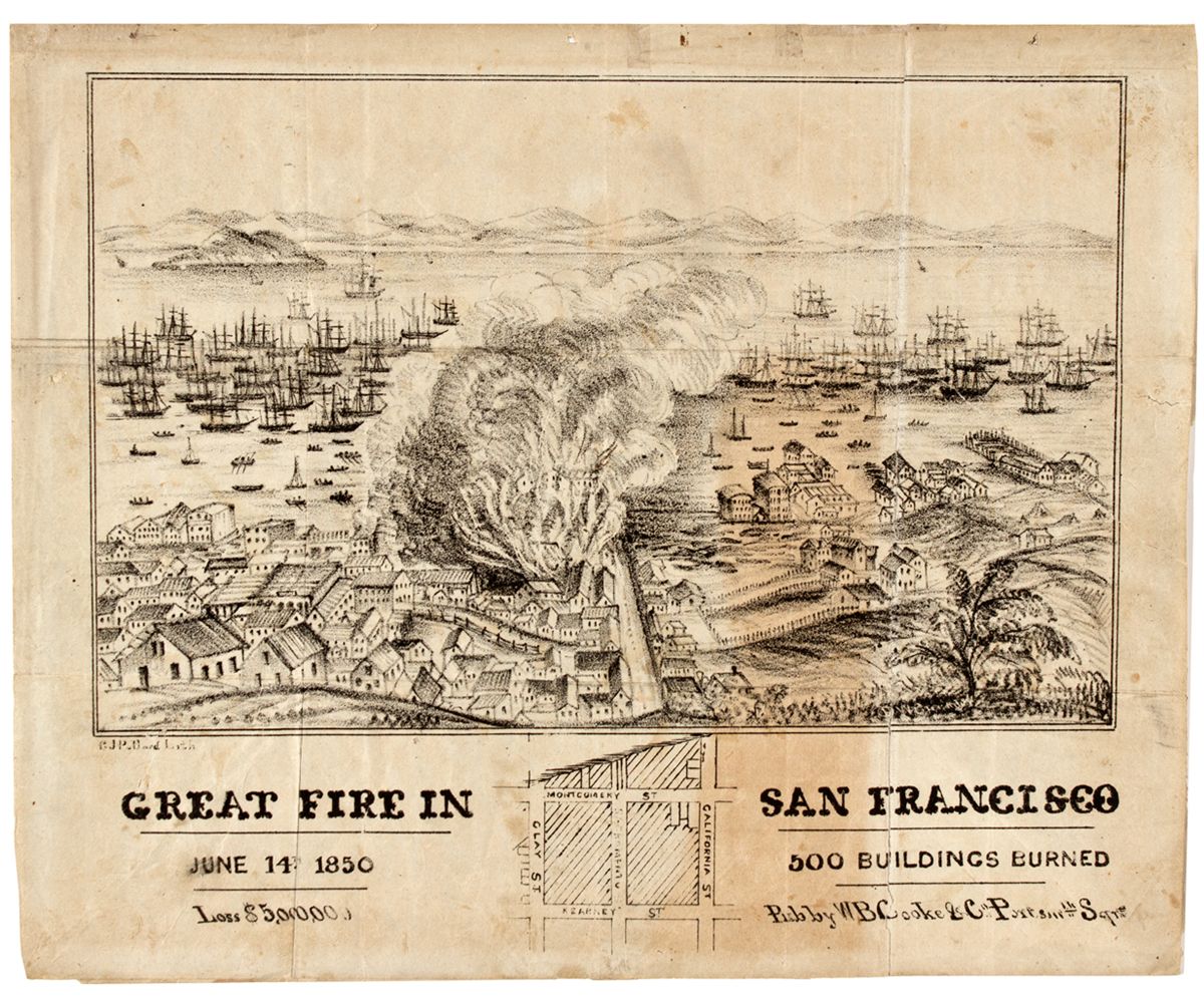 CA,San Francisco-,Great San Francisco Fire of 1850 Letter Sheet