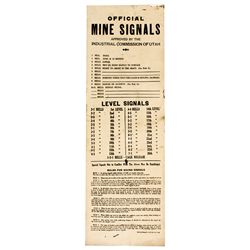 UT,Salt Lake City-,Mine SignalsEnamelled Metal Sign
