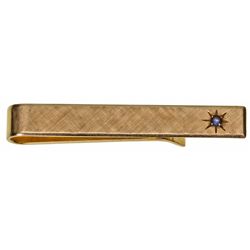 NY,-,Tiffany & Co. 14K gold Tie Pin with Sapphire