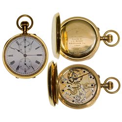 ,UK - London, England-,Swiss Made English Chronograph Pocket Watch