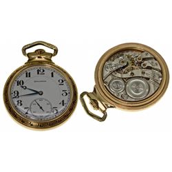IL,Chicago-,Burlington Watch Co. Bulldog  21J Railroad Pocket Watch