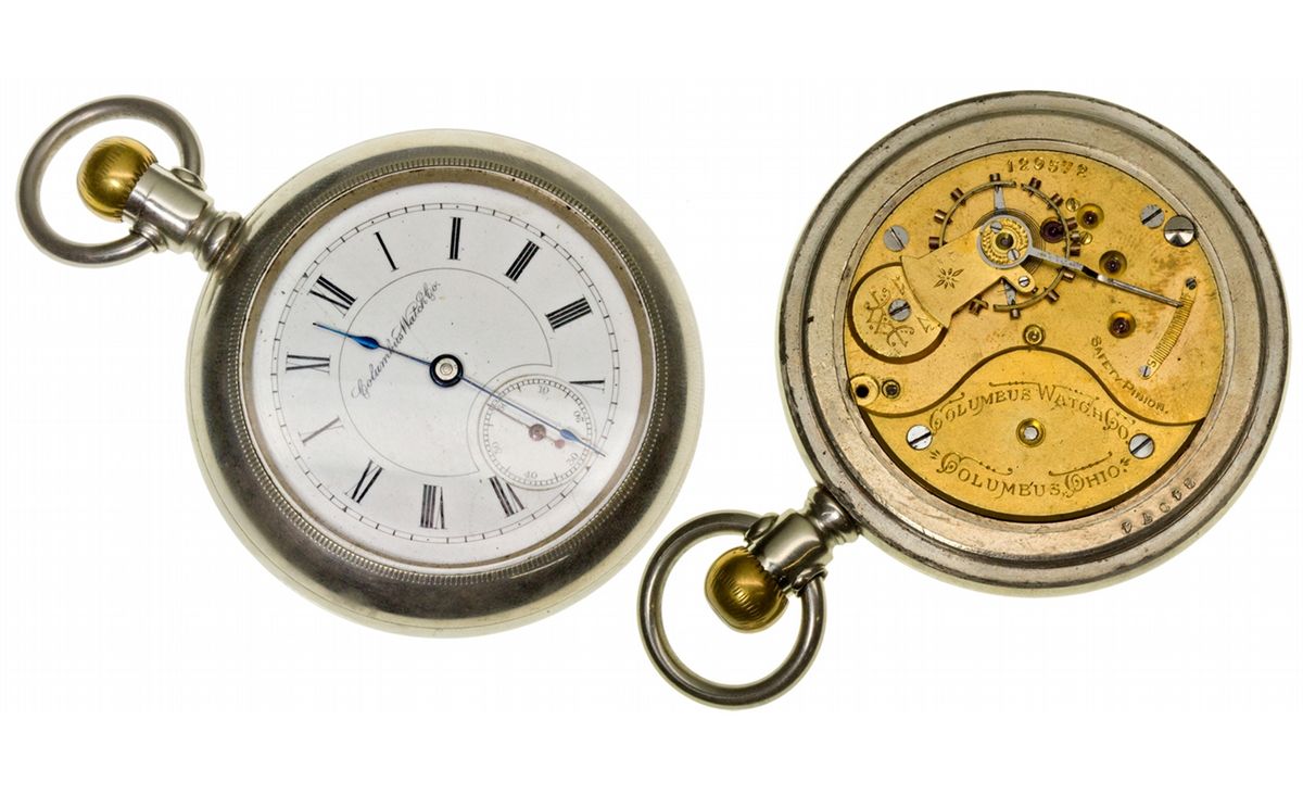 OH,Columbus,18 Size Columbus Watch Company 15 J Pocket Watch