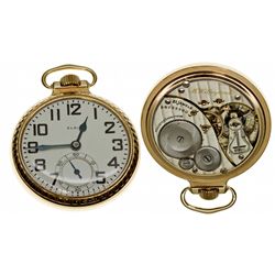 IL,Chicago-,Elgin 16 Size, 21 Jewel B.W. Raymond Railroad Pocket Watch