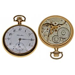 PA,Lancaster-,16 Size Hamilton 21J Railroad Pocket Watch