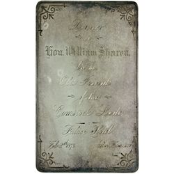 William Sharon Dinner Ingot