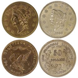 Two Pioneer Fifty Dollar Round Facsimiles