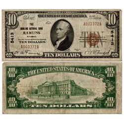 WY,Rawlins-,$10 National Currency
