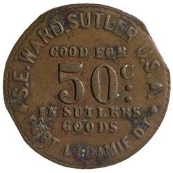 Dakota,Fort Laramie-Goshen County,S.E. Ward Sutler Token "Territorial"