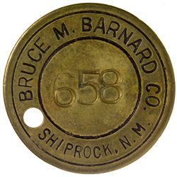 NM,Shiprock-San Juan County,Bruce M. Barnard Co. Token
