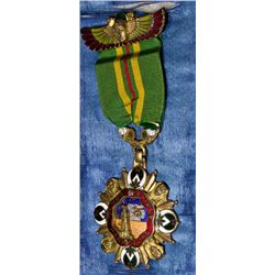 PA,Harrisburg-,Zembo Temple Shriner's Medal in Original Leather Case