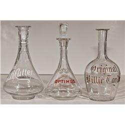 ,-,Antique Whiskey Bottle Trio