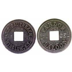AZ,Winslow-Navajo County,G. R. Bauerbach Parlor Saloon Token *Territorial*