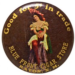 NM,Raton-Colfax County,Blue Front Cigar Store Mirror