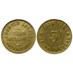 UT,Ogden-Weber County,Emerald Saloon Token