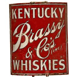 CA,San Jose-,Brassy & Co's Inc. Kentucky Whiskies Corner Advertising Sign
