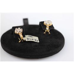 0.83 CTW 18K YELLOW GOLD DIAMOND EARRINGS