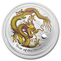 2012 1 oz Silver Yellow Dragon (Melbourne ANDA Coin Sho