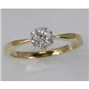 Image 2 : Genuine 0.26 ctw Diamond Ring 14K Yellow Gold