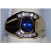 Image 2 : MENS FASHION JEWELRY BLUE CZ RING