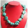 Image 1 : NATURAL 1025.00CTW BLUE TURQUOISE NECKLACE