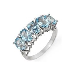 Genuine 2.0 ctw Blue Topaz Ring 10K White Gold