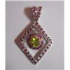 Image 1 : 6.200g Pendant of Ruby and Peridot Sterling Silver