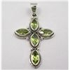Image 1 : 19.75g Pendant of Peridot Sterling Silver