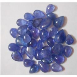 Natural African Tanzanite Loose 156.10 Ctw Pear Shape Caps