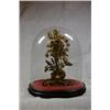 Image 1 : A Victorian Brass Skelton Clock Under a Glass Dome with Fusee Movement....