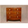 Image 1 : A 19th Century Mahogany Bow Fronted Bachelors Chest of 2 Short and 2 Long...