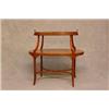 Image 1 : An Edwardian Inlaid Satinwood Oval Two Tier Serving Table with Glass Tray Top...