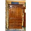 Image 1 : A Very Fine Victorian Flame Mahogany Linen Press with 2 Short and 2 Long...