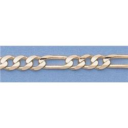 Pure Gold 16" 14kt Italian Gold-Yellow 3.1mm, Figaro Chain Gauge:080, 7gr