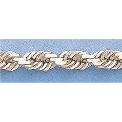 Pure Gold 16" 14kt Italian Gold-Yellow 5.0mm, D/C Rope Chain Gauge:D/C or Reg., 30.1gr