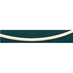 OMEGA NECKLACES REVERSIBLE 3mm 16in. 13.8 grs 14kt Y Gold